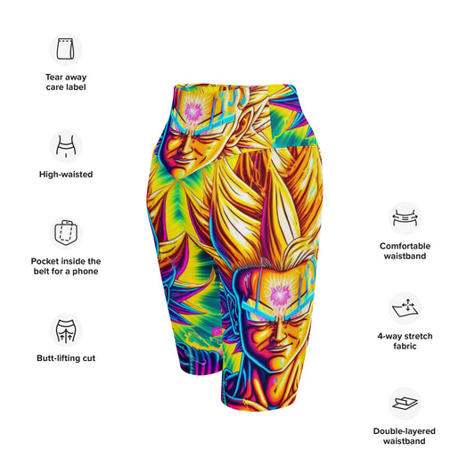 Super Saiyan Trip 1.0 Biker Shorts