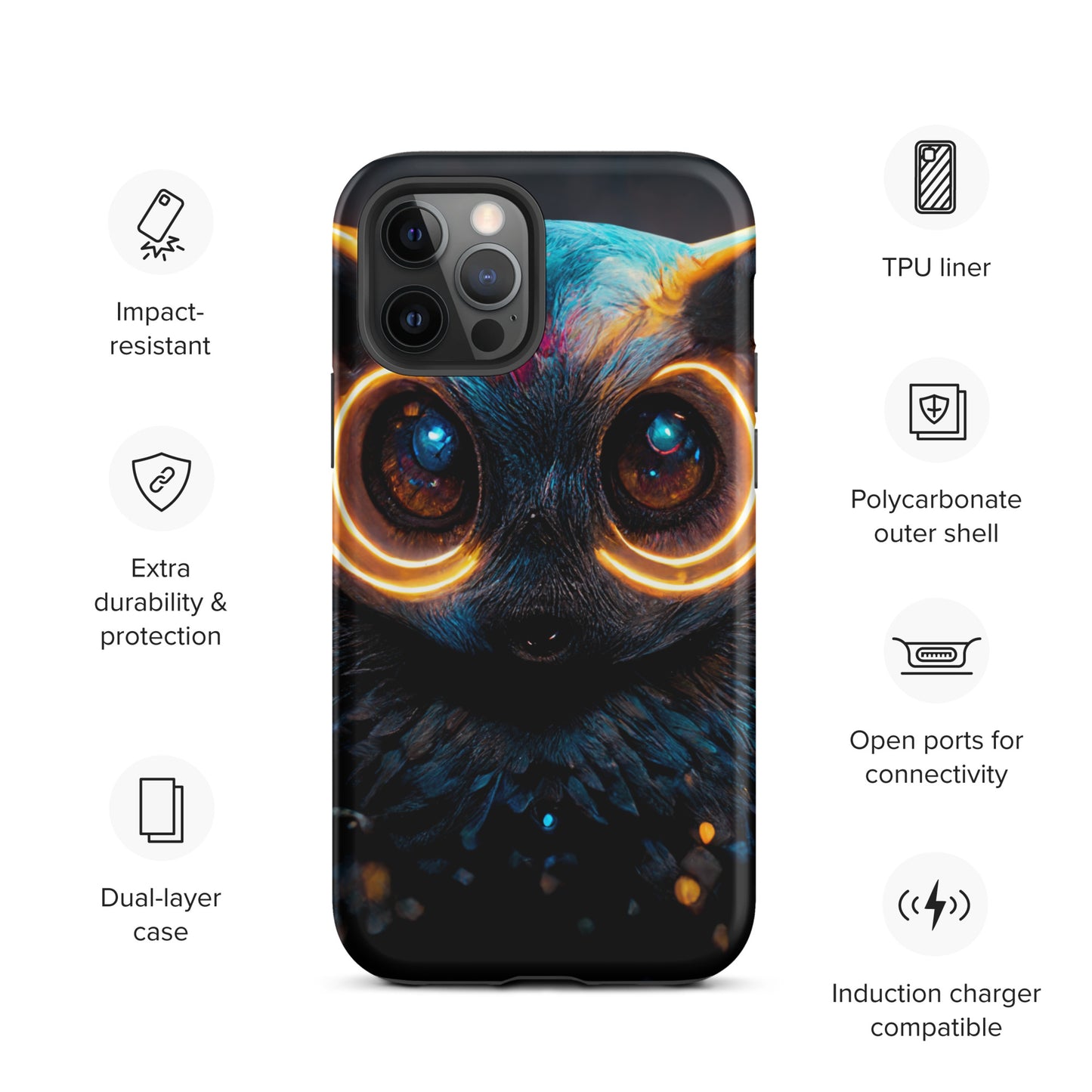Electro Owl 1.0 Tough iPhone case