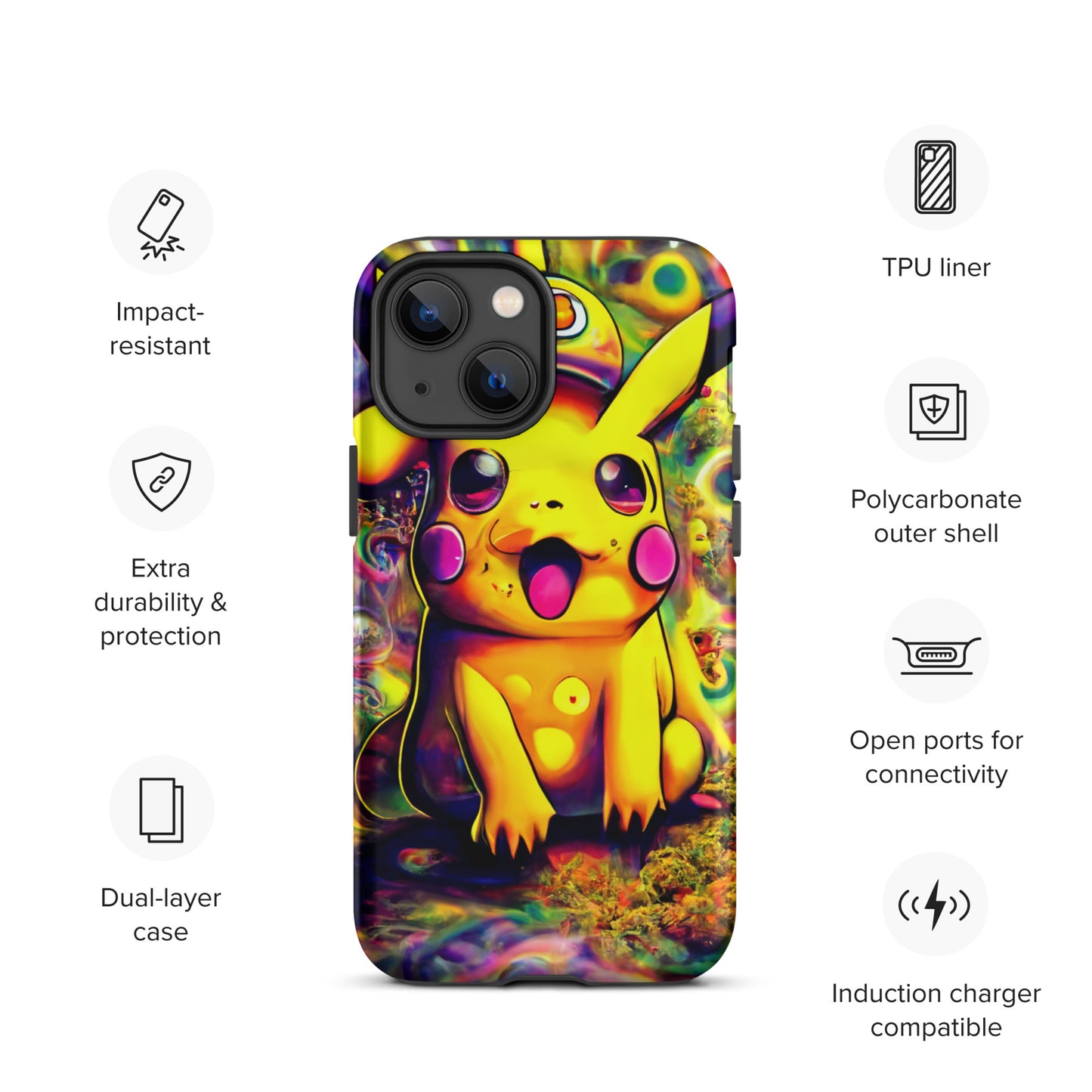 Pikachu Trip 1.0 Tough iPhone case