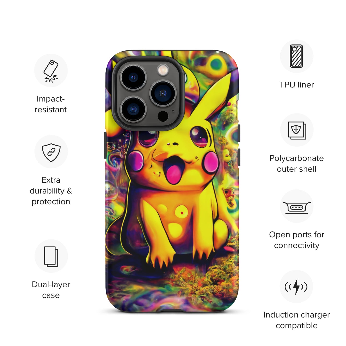 Pikachu Trip 1.0 Tough iPhone case