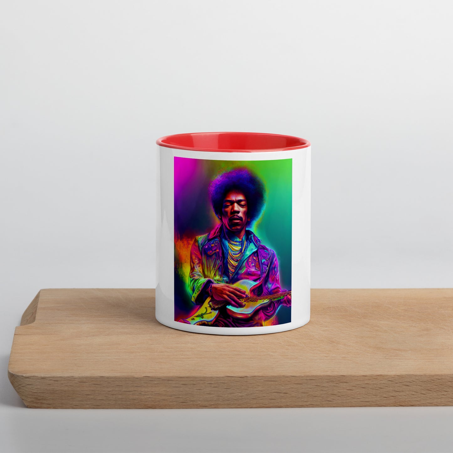 Jimi Hendrix Neon 1.0 Mug with Color Inside